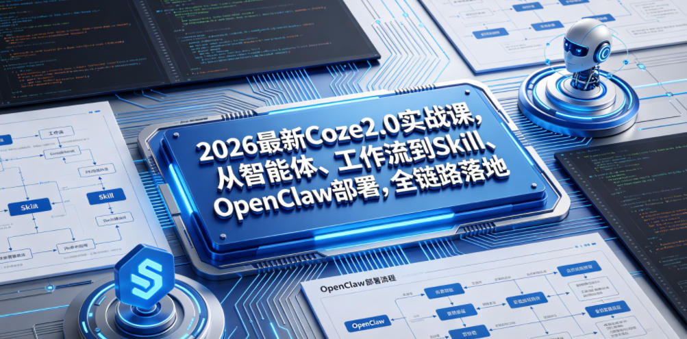 2026最新Coze2.0实战课,从智能体、工作流到Skill、OpenClaw部署,全链路落地-星云网创