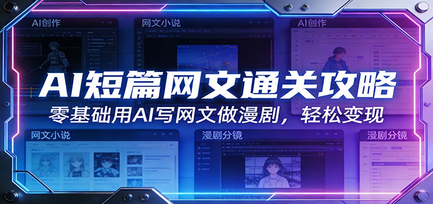 AI短篇网文通关攻略：零基础用AI写网文做漫剧，轻松变现-星云网创