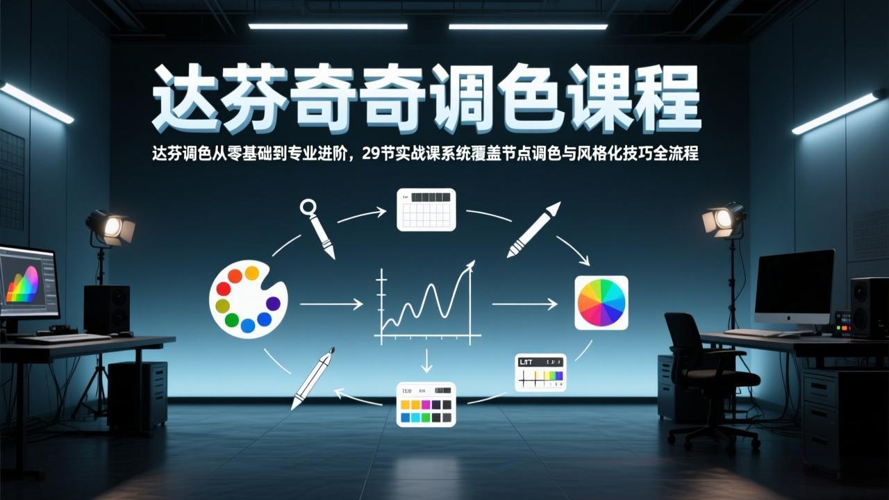 达芬奇调色从零基础到专业进阶，29节实战课系统覆盖节点调色与风格化技巧全流程-星云网创