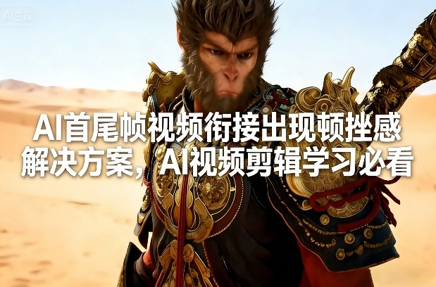 AI首尾帧视频衔接出现顿挫感解决方案，AI视频剪辑学习必看-星云网创