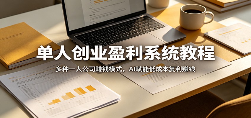 单人创业盈利系统教程：多种一人公司赚钱模式，AI赋能低成本复利赚钱-星云网创