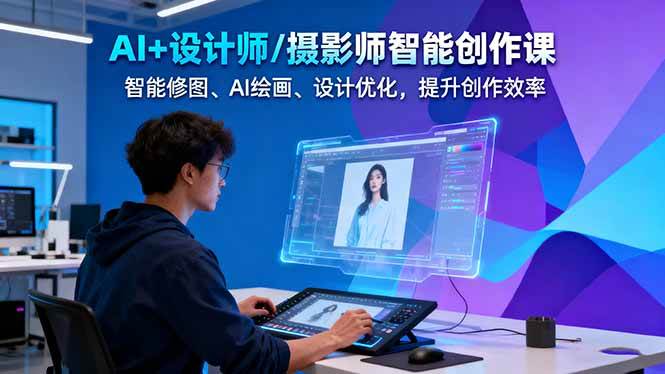 AI+设计师/摄影师智能创作课:智能修图、AI绘画、设计优化,提升创作效率-星云网创