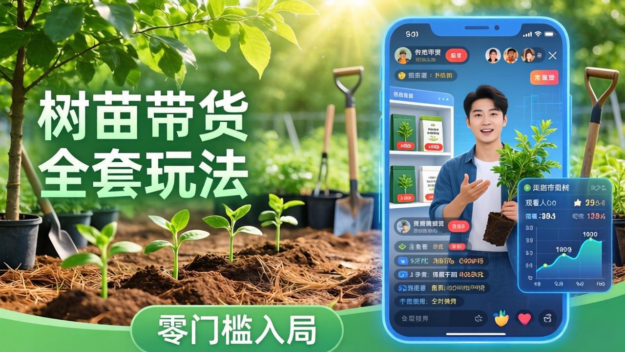 视频号AI树苗带货全套玩法：零门槛入局，掌握豆包、千问等AI工具制作树苗视频的全套流程-星云网创