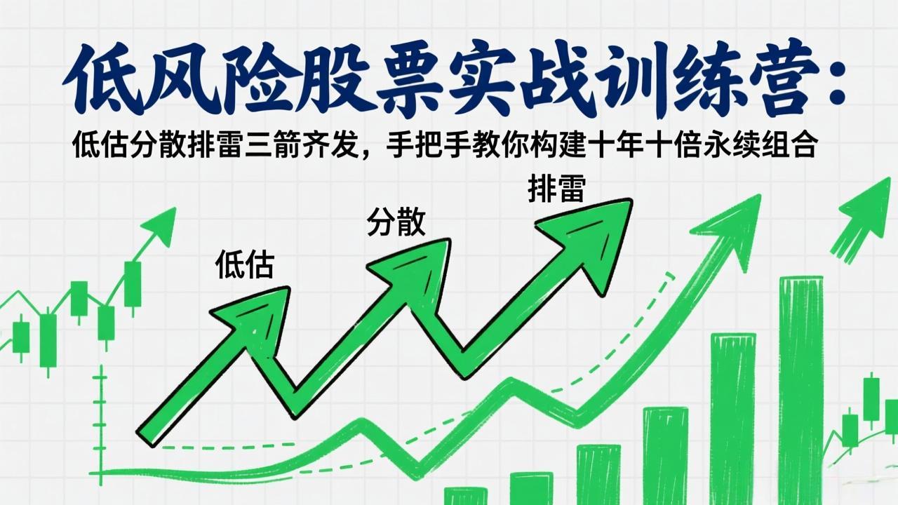 低风险股票实战训练营：低估分散排雷三箭齐发，手把手教你构建十年十倍永续组合-星云网创