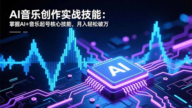AI音乐创作实战技能：掌握AI+音乐起号核心技能，月入轻松破万-星云网创