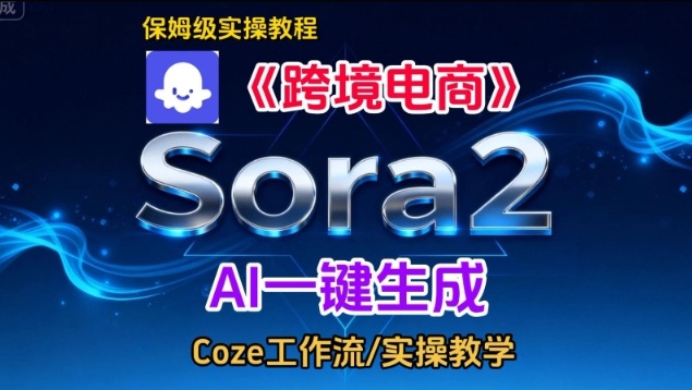 Sora2生成《跨境电商》英文短视频,实操搭建教学课,通俗易懂,包教包会-翻身路网创