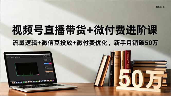 视频号直播带货+微付费进阶课：流量逻辑+微信豆投放+微付费优化，新手月销破50万-我要项目网