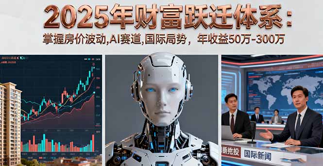 2025年财富跃迁体系：掌握房价波动,AI赛道,国际局势，年收益50万-300万-星云网创