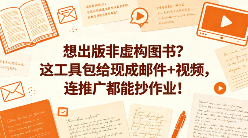 想出版非虚构图书？这工具包给现成邮件+视频，连推广都能抄作业！【原创双语字幕】-星云网创