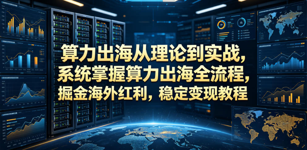算力出海从理论到实战，系统掌握算力出海全流程，掘金海外红利，稳定变现教程-星云网创
