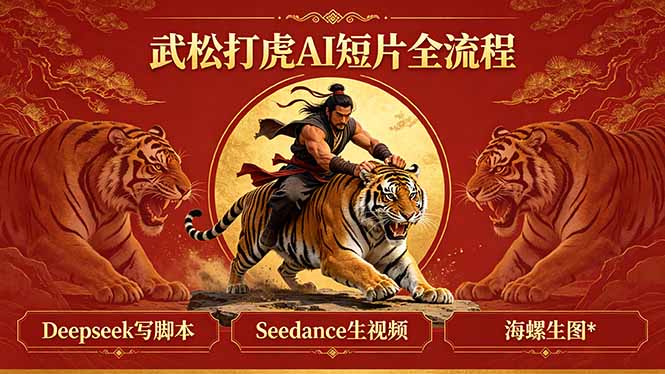 武松打虎AI短片全流程：Deepseek写脚本+Seedance生视频+海螺生图-星云网创