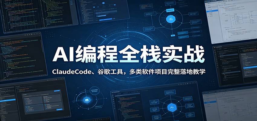 AI编程全栈实战：ClaudeCode、谷歌工具，多类软件项目完整落地教学-星云网创