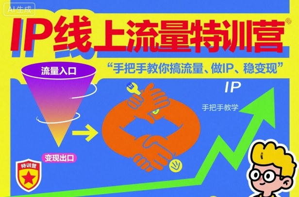 IP线上流量特训营，手把手教你搞流量、做IP、稳变现-星云网创
