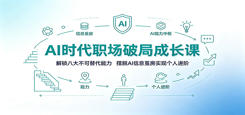 AI时代职场破局成长课：解锁八大不可替代能力，摆脱AI信息茧房实现个人进阶-星云网创
