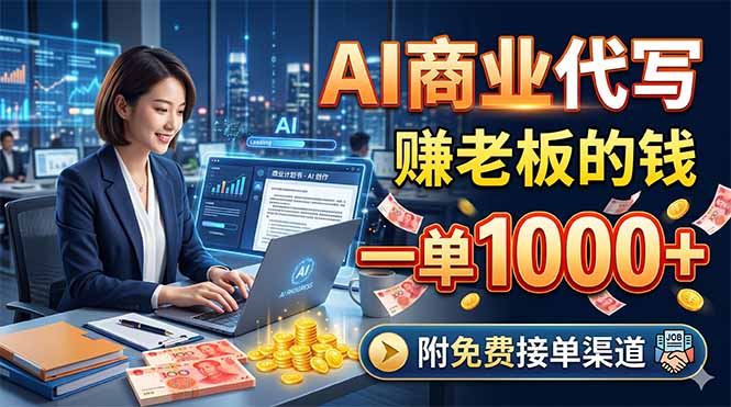 AI商业代写，赚老板的钱，一单1000+，附免费接单渠道-星云网创