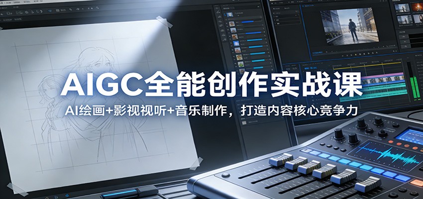 AIGC全能创作实战课：AI绘画+影视视听+音乐制作，打造内容核心竞争力-星云网创