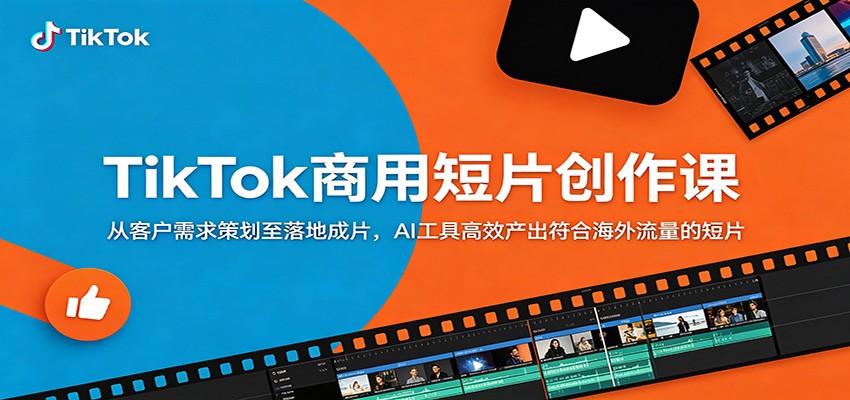 TikTok商用短片创作课：从客户需求策划至落地成片，AI工具高效产出符合海外流量的短片-星云网创