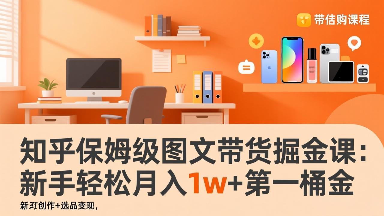 知乎保姆级图文带货掘金课：账号打造+爆文创作+选品变现，新手轻松月入1w+第一桶金-星云网创