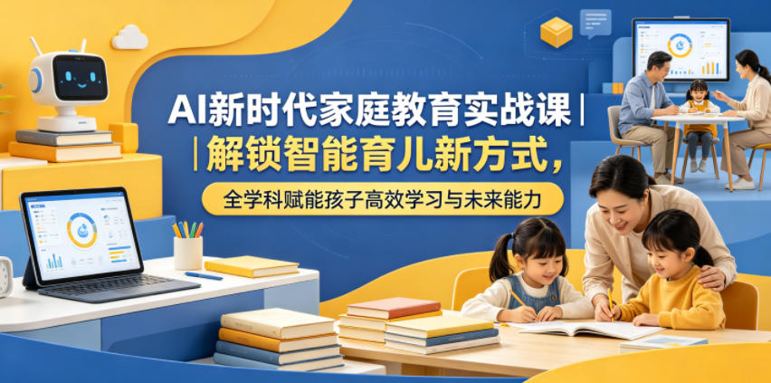 AI新时代家庭教育实战课｜解锁智能育儿新方式，全学科赋能孩子高效学习与未来能力-星云网创