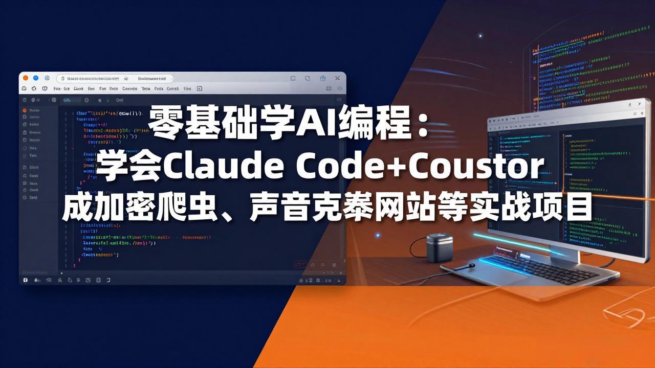 零基础学AI编程：学会Claude Code+Cursor完成加密爬虫、声音克隆网站等实战项目-星云网创