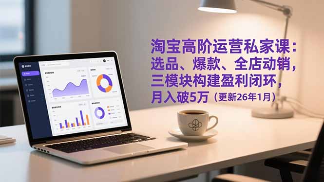 淘宝高阶运营私家课：选品、爆款、全店动销，三模块构建盈利闭环，月入破5万(更新26年1月-星云网创