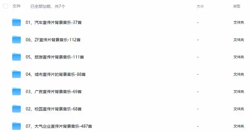 图片[3]-某宝付费购买，常用6G音效合集！970+首宣传片背景音乐，无版权可商用大气素材，分类清晰，高质量内容-星云网创