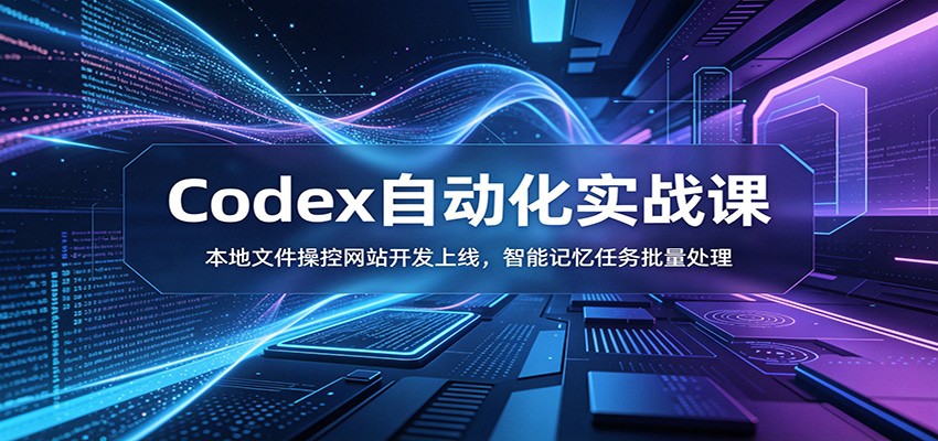 Codex自动化实战课：本地文件操控网站开发上线，智能记忆任务批量处理-星云网创