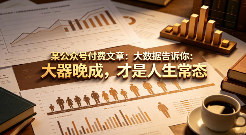 某公众号付费文章：大数据告诉你：大器晚成，才是人生常态-星云网创
