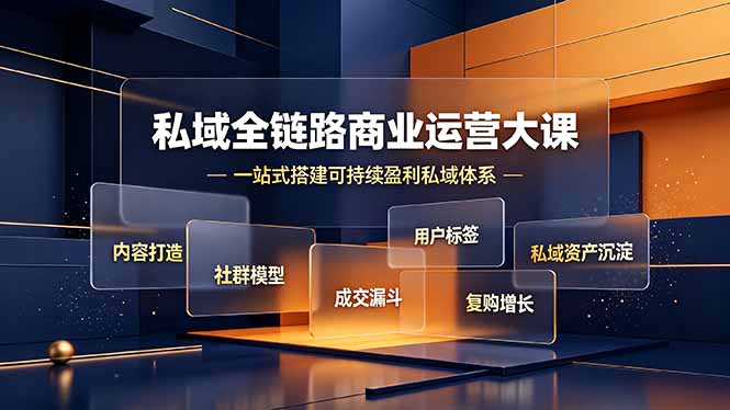私域全链路商业运营大课，内容打造社群模型成交漏斗，一站式搭建可持续盈利私域体系-星云网创