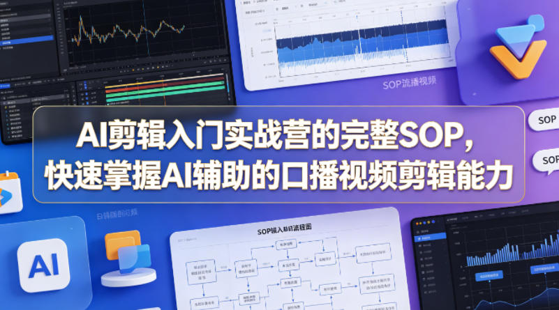 AI剪辑入门实战营的完整SOP，快速掌握AI辅助的口播视频剪辑能力-星云网创