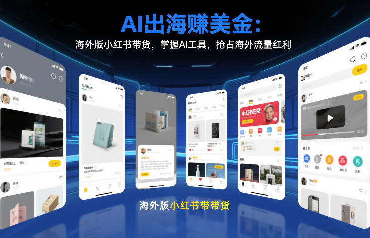 AI出海賺美金：海外版小红书带货，掌握AI工具，抢占海外流量红利(更新2026)-星云网创