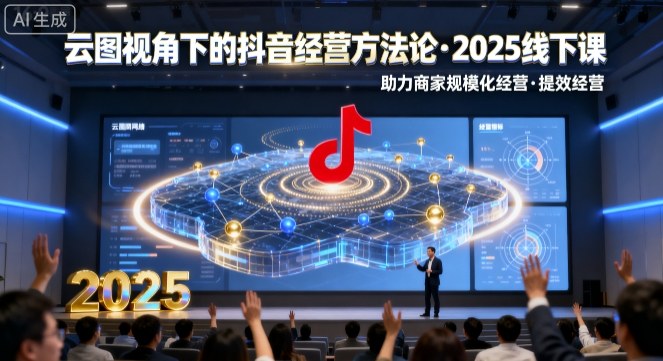 云图视角下的抖音经营方法论，2025线下课，助力商家规模化经营，提效经营(录音+字幕)-柚子轻创