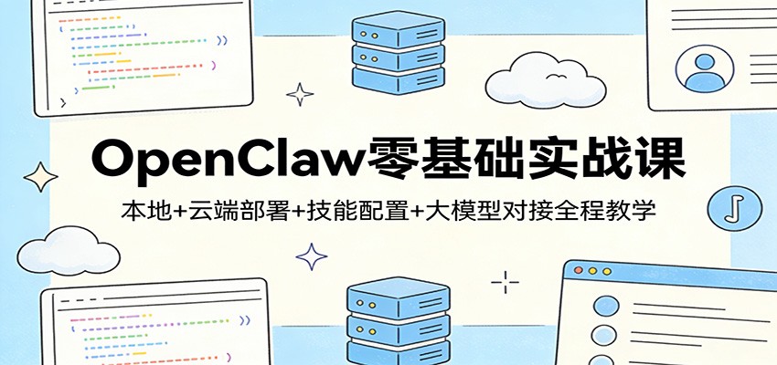 OpenClaw零基础实战课：本地+云端部署+技能配置+大模型对接全程教学-星云网创