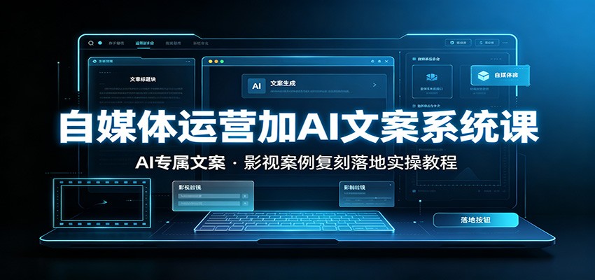 自媒体运营加AI文案系统课：：AI专属文案，影视案例复刻落地实操教程-星云网创
