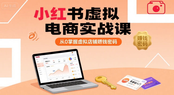 小红书虚拟电商实战课，从0掌握虚拟店铺賺钱密码-星云网创