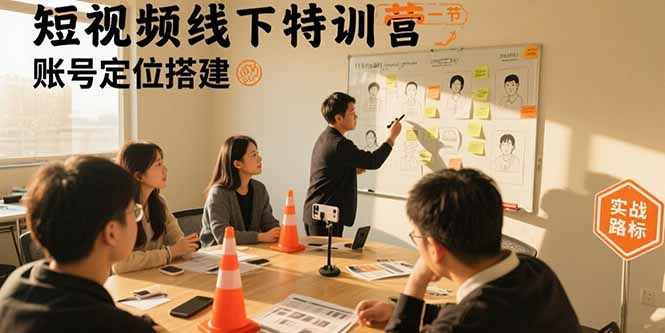 短视频线下特训营：账号定位搭建/口播号拍摄剪辑/直播间流量入口/变现实战-星云网创