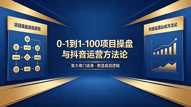 0-1到1-100怎么建？某大佬门徒课教透项目操盘底层逻辑+抖音运营必成方法论-星云网创