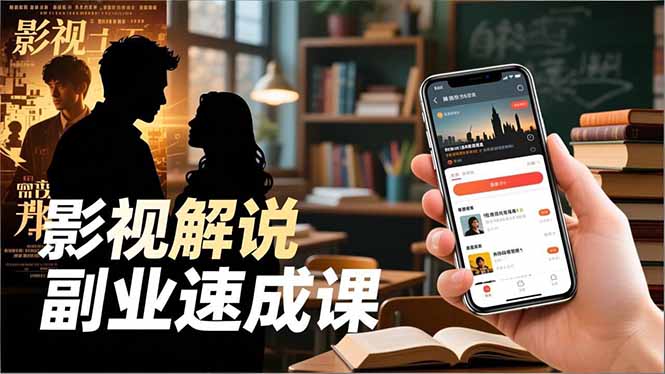 Tk影视解说副业速成课，软件安装、全流程实操、爆款预设，新手两周变现-我要项目网