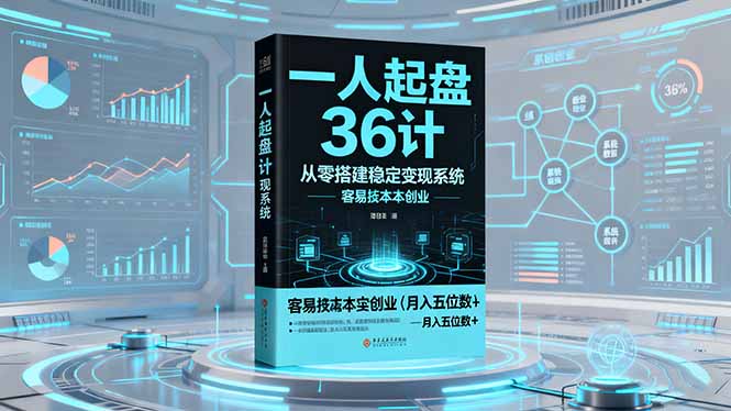 一人起盘36计：从零搭建稳定变现系统，实现低成本创业，月入五位数+-星云网创