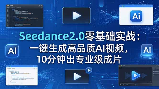 Seedance2.0零基础实战：一键生成高品质AI视频，10分钟出专业级成片-星云网创