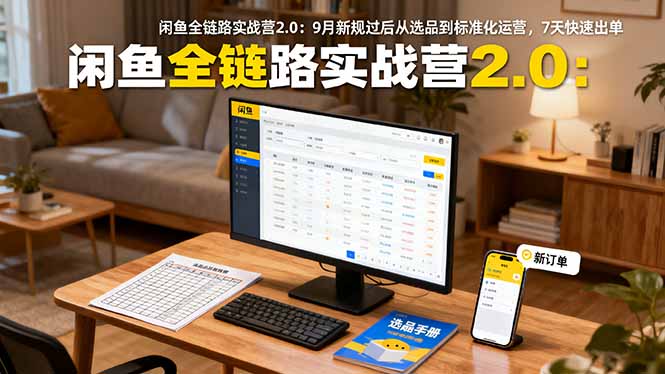 闲鱼全链路实战营2.0：9月新规过后从选品到标准化运营，7天快速出单-星云网创
