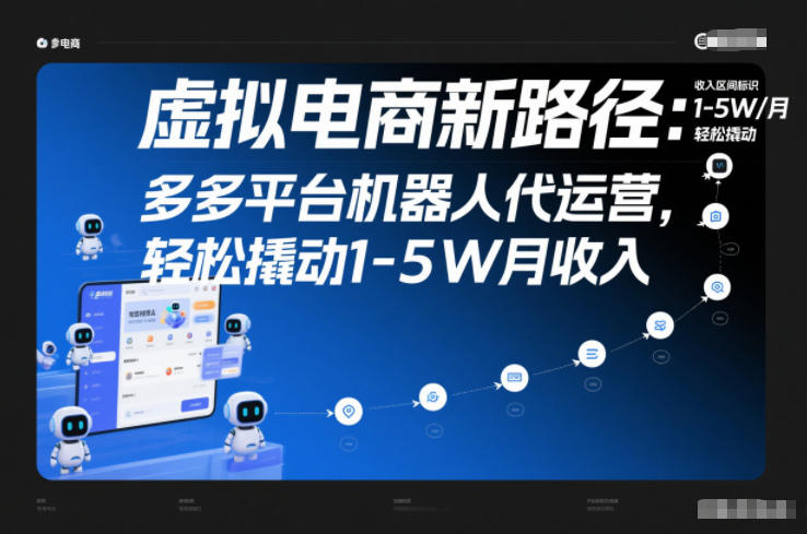 虚拟电商新路径：多多平台机器人代运营，轻松撬动1-5W月收入【揭秘】-星云网创
