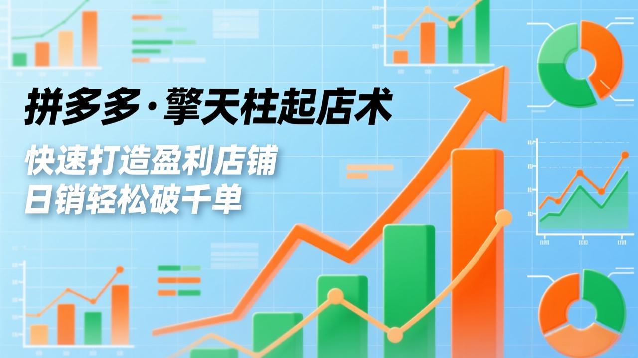 拼多多·擎天柱起店术，爆流布局、利润起飞、不断流，快速打造盈利店铺，日销破千单(更新-星云网创