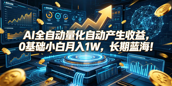 AI全自动量化自动产生收益，0基础小白月入1W，长期蓝海！【揭秘】-星云网创