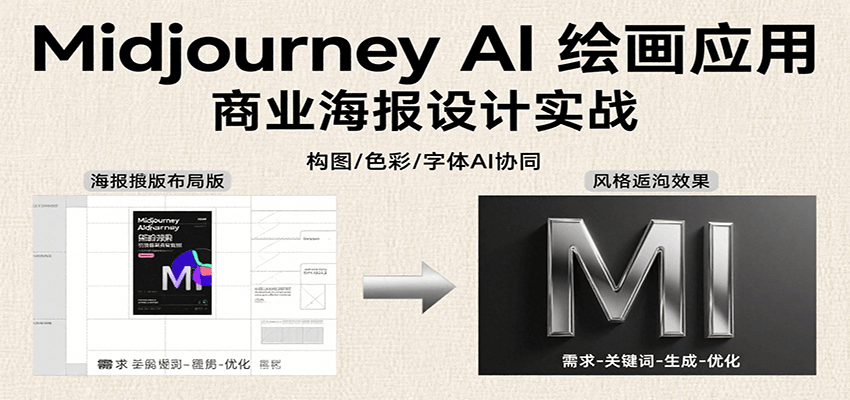 Midjourney AI绘画应用，关键词指令解析、漫画头像制作、海报设计、3D人物生成等-星云网创