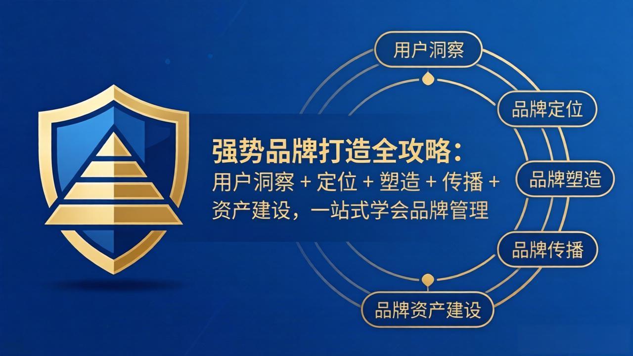 强势品牌打造全攻略：用户洞察 + 定位 + 塑造 + 传播 + 资产建设，一站式学会品牌管理-星云网创