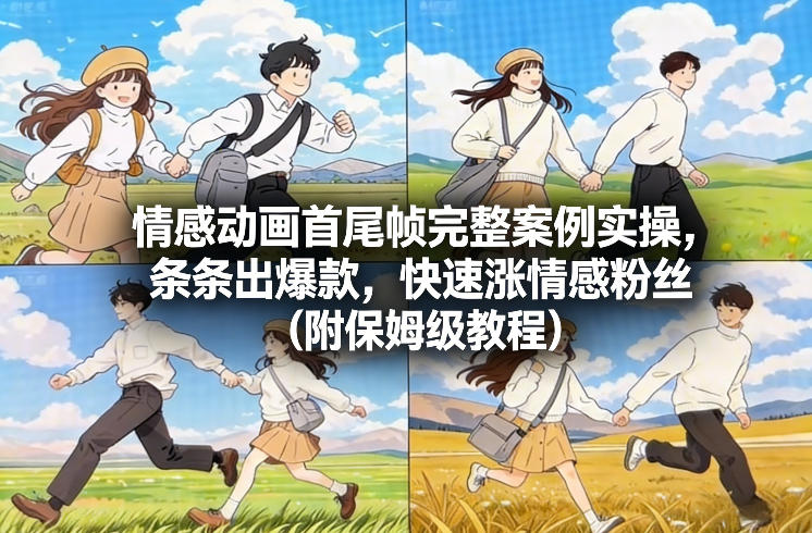 情感动画首尾帧完整案例实操,条条出爆款,快速涨情感粉丝(附保姆级教程)-星云网创