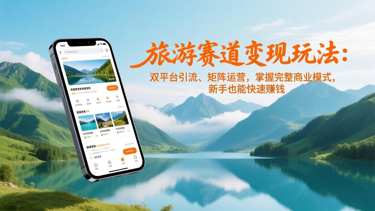 旅游赛道变现玩法：双平台引流、矩阵运营，掌握完整商业模式，新手也能快速赚钱-星云网创