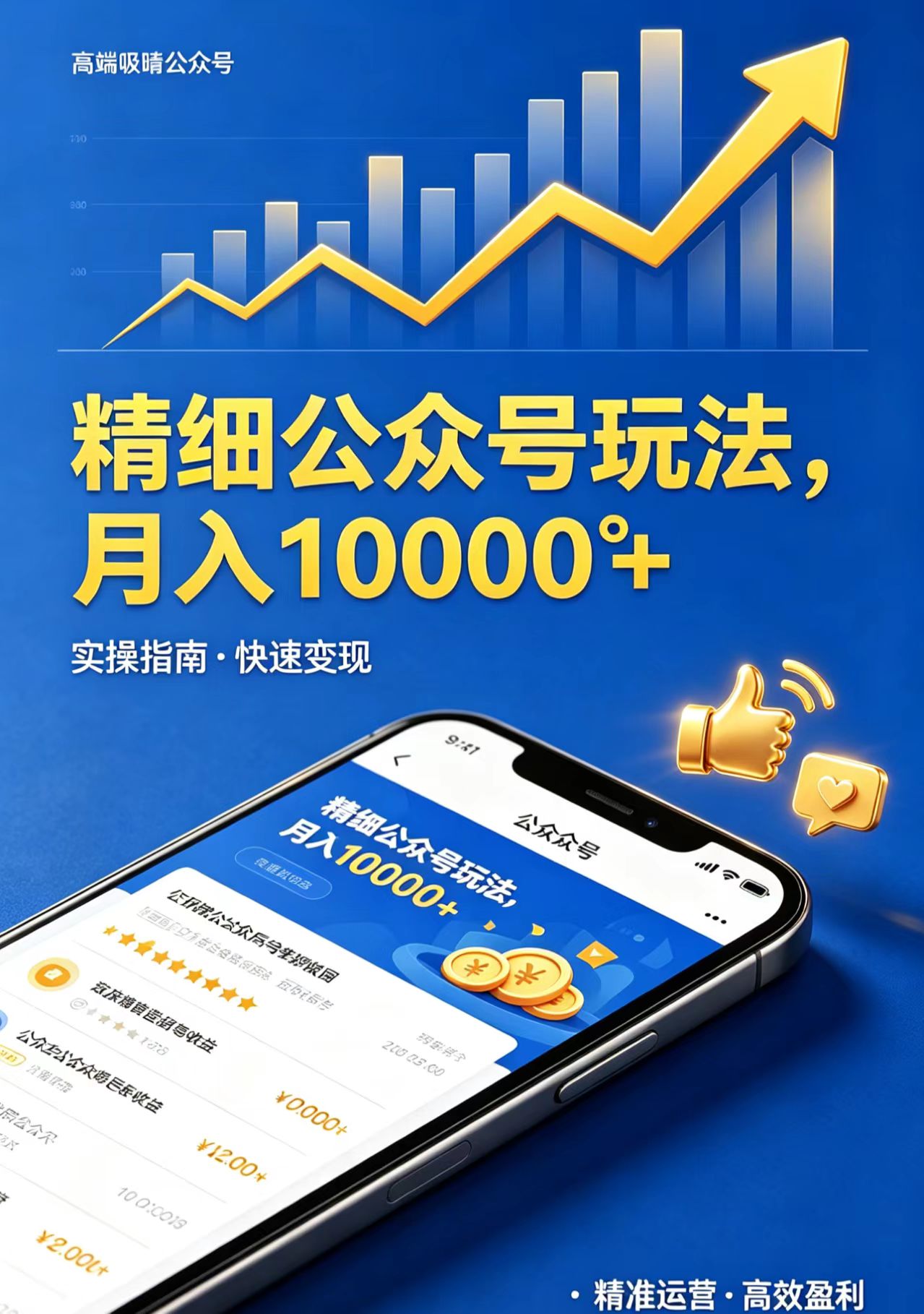 精细公众号玩法，月入10000+，实操指南，快速变现-星云网创