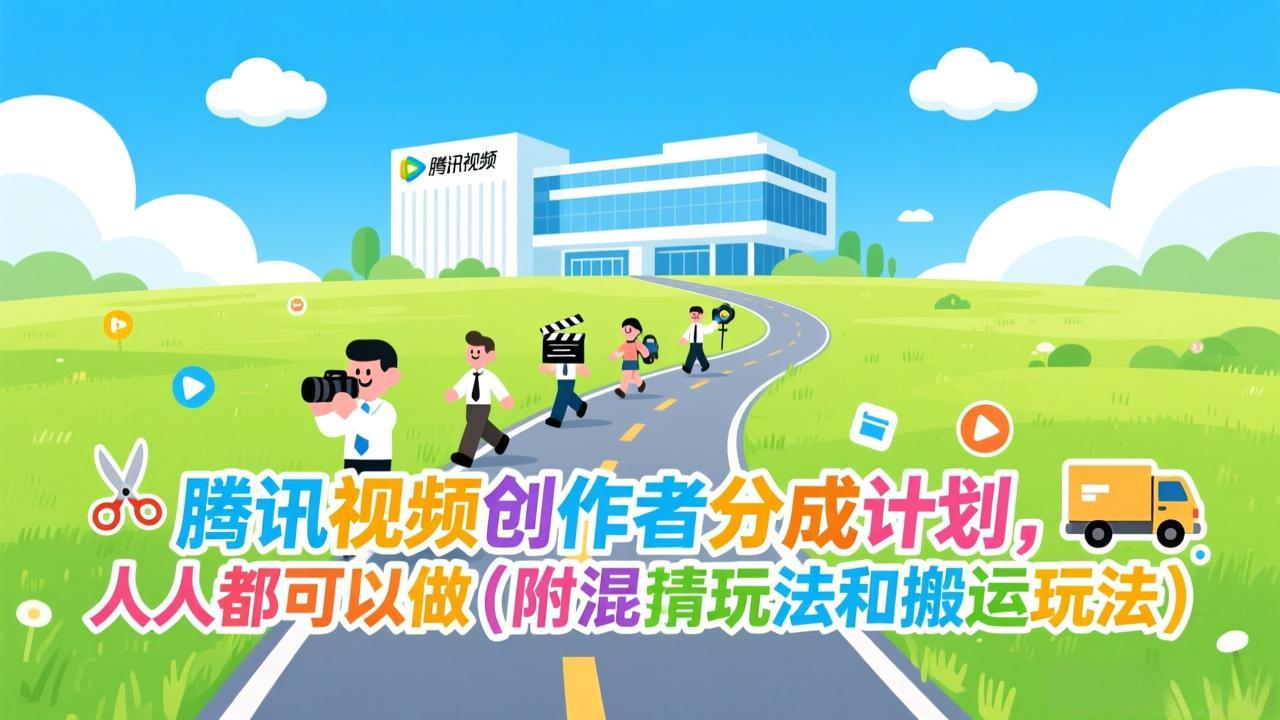 腾讯视频创作者分成计划，人人都可以做(附混剪玩法和搬运玩法-问题不大网创